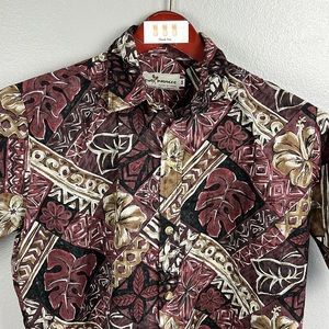 Two Paddles "Tropical plants and flowers" Hawaiian shirt - size M